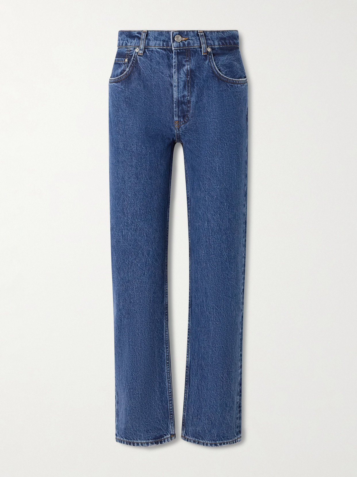 Anine Bing Kate Mid-rise Slim-leg Jeans In Blue