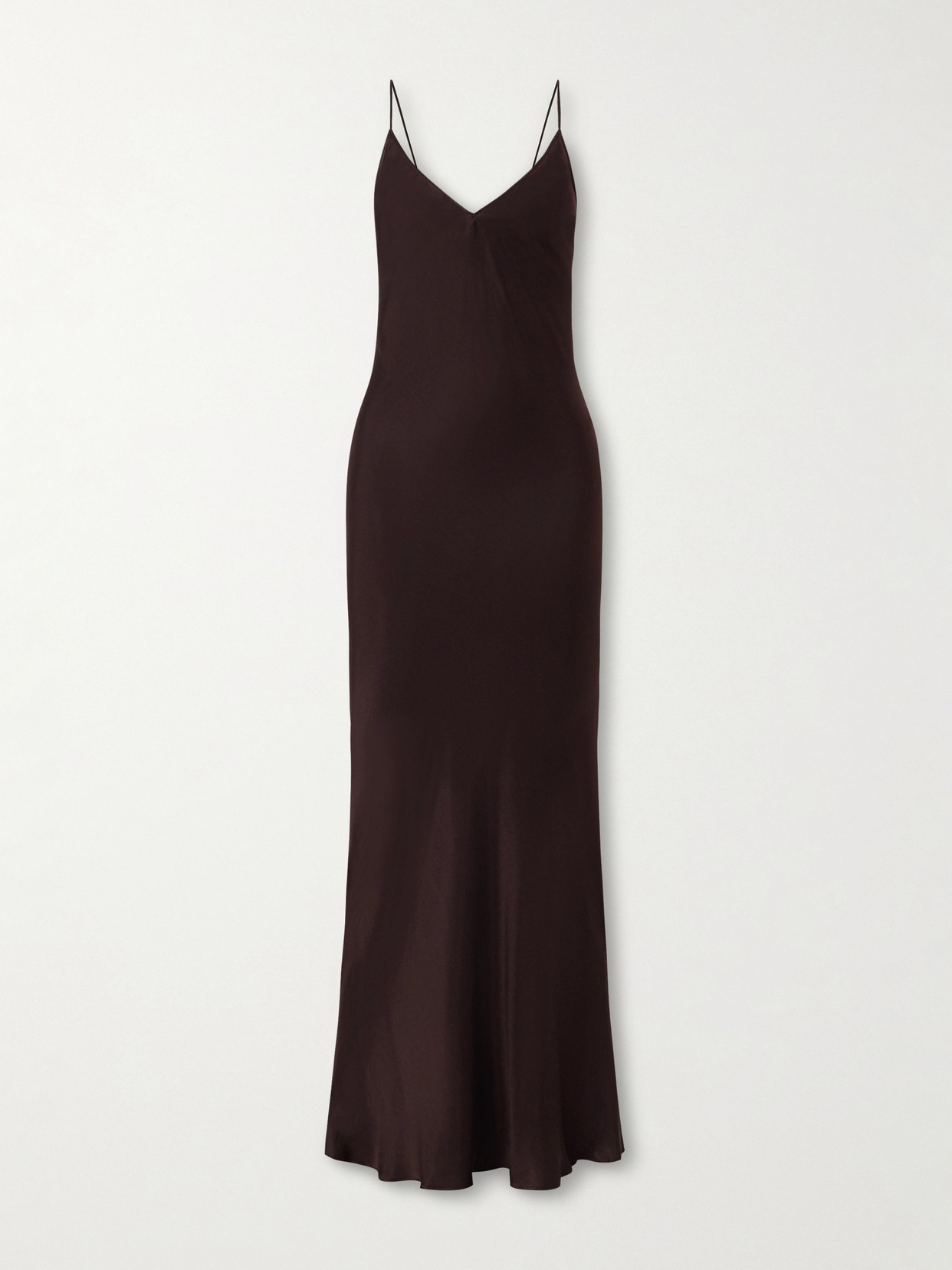 Anine Bing Laurel Silk-blend Satin Maxi Dress In Animal Print