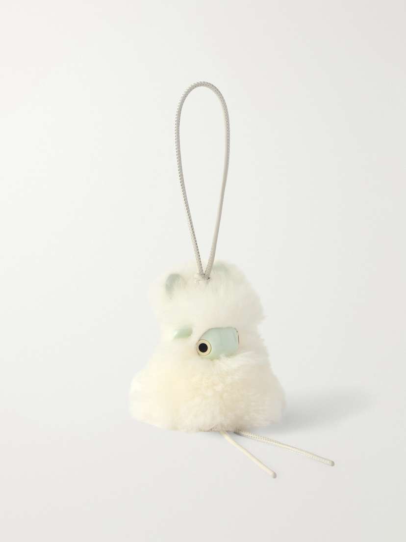 Loewe — Bunny Puzz shearling and acetate bag charm