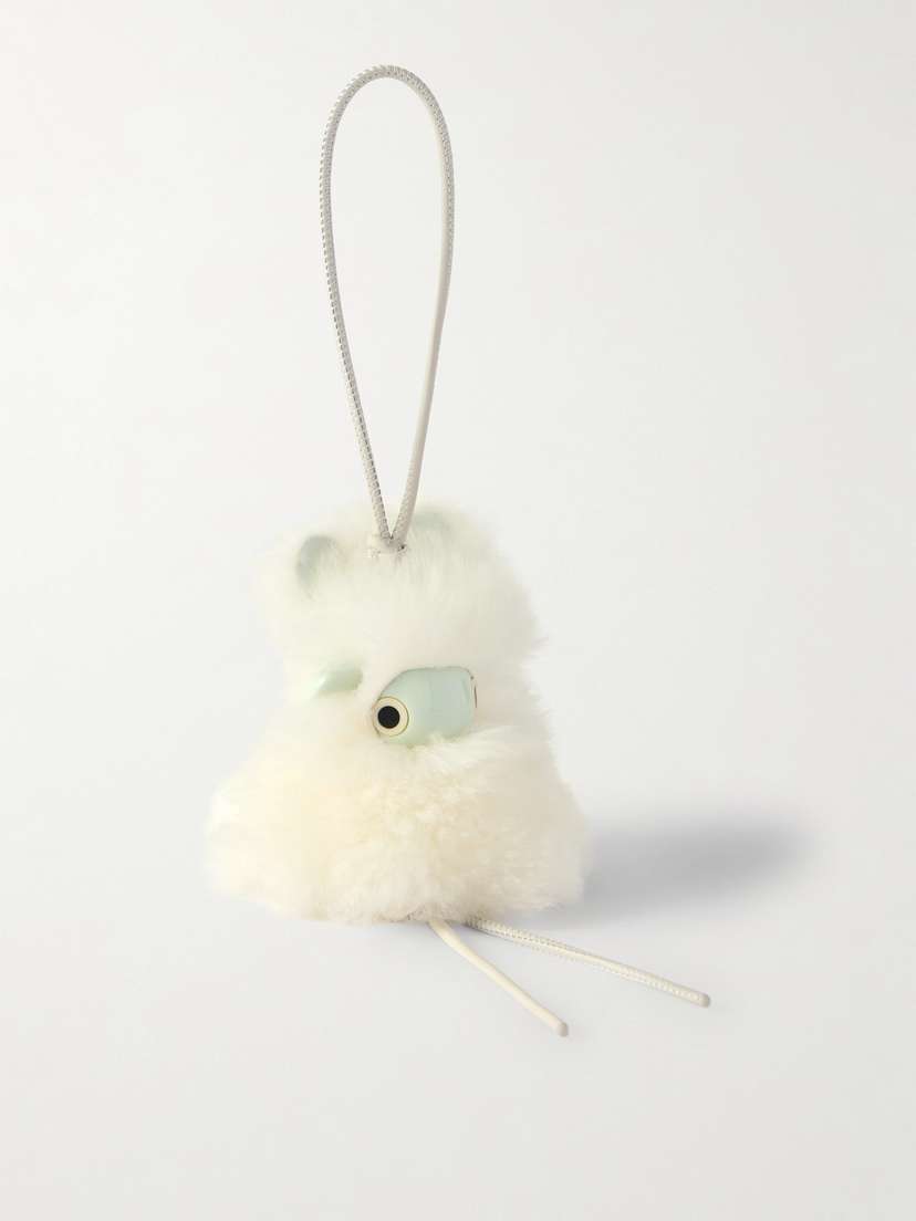 Loewe Bunny Puzz Shearling And Acetate Bag Charm