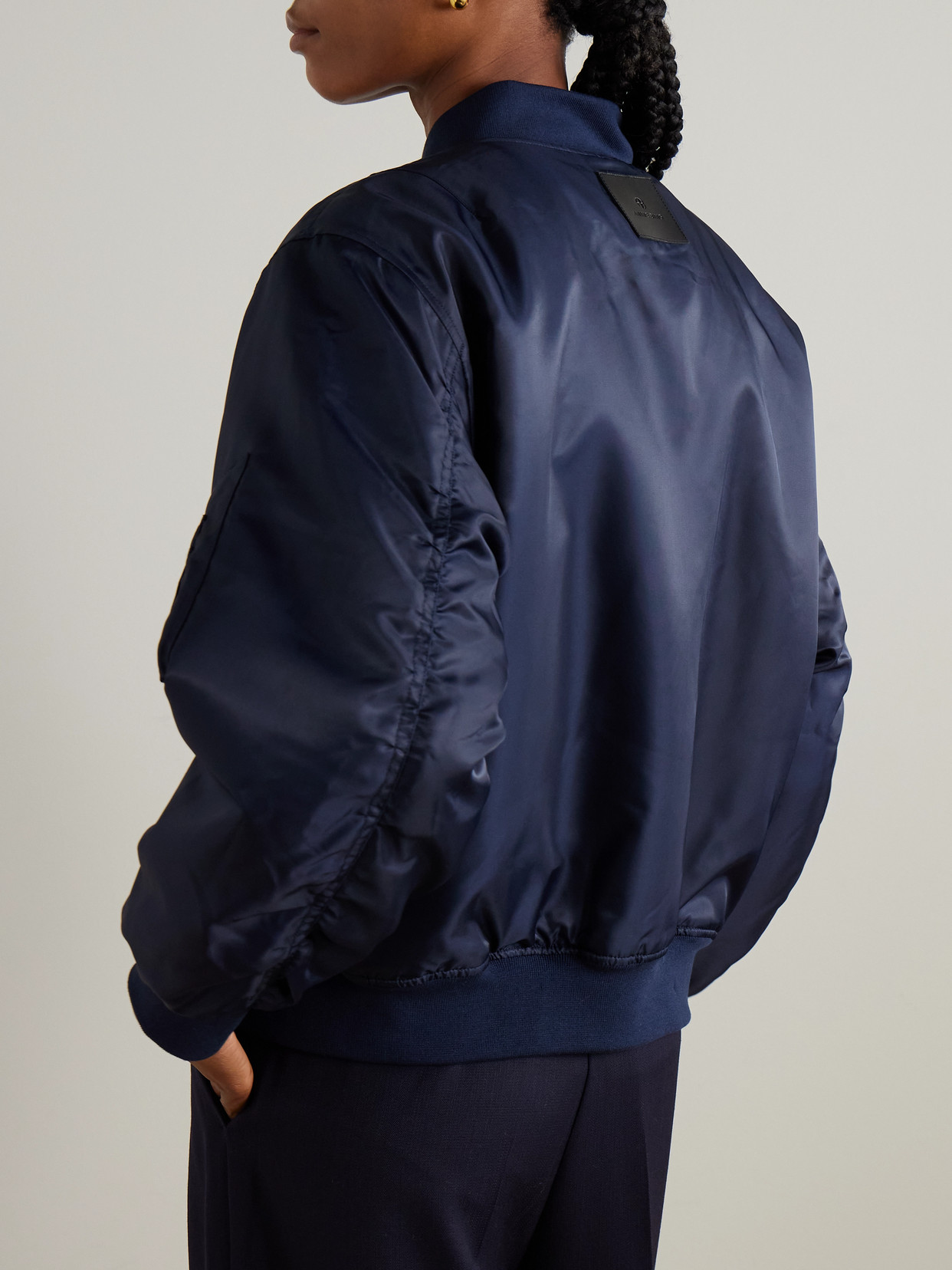 Anine Bing Leon Padded Shell Bomber Jacket In Blue