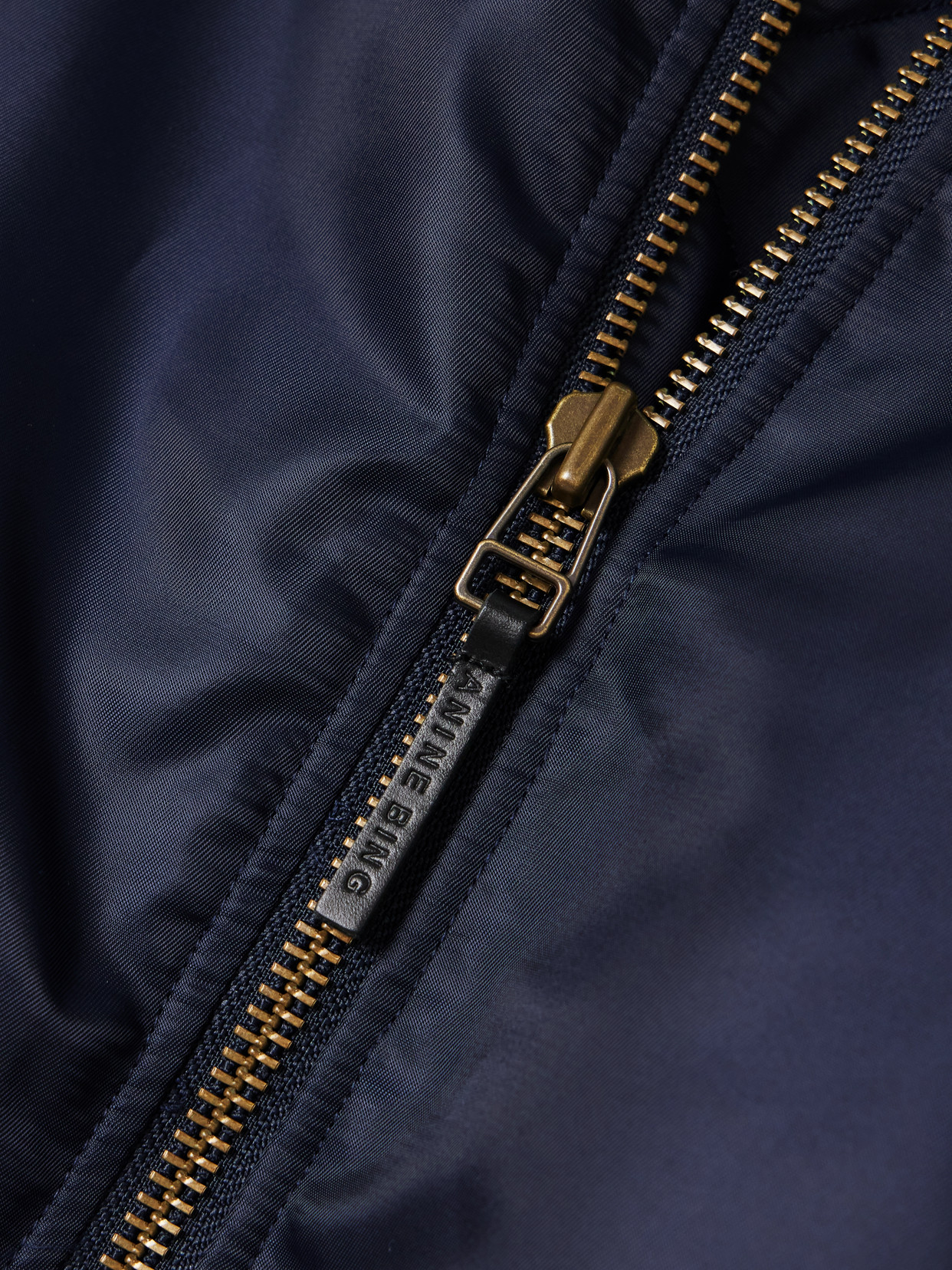 Anine Bing Leon Padded Shell Bomber Jacket In Blue