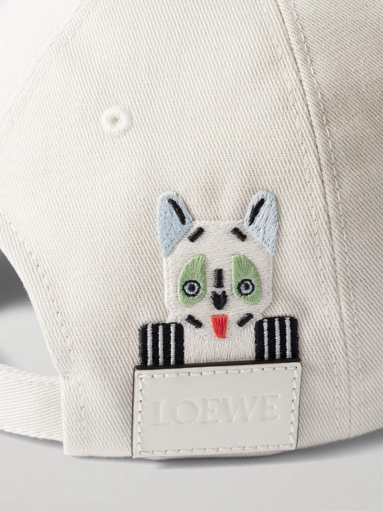 Loewe Louis Wain Logo-embroidered Cotton-twill Baseball Cap In Neutral