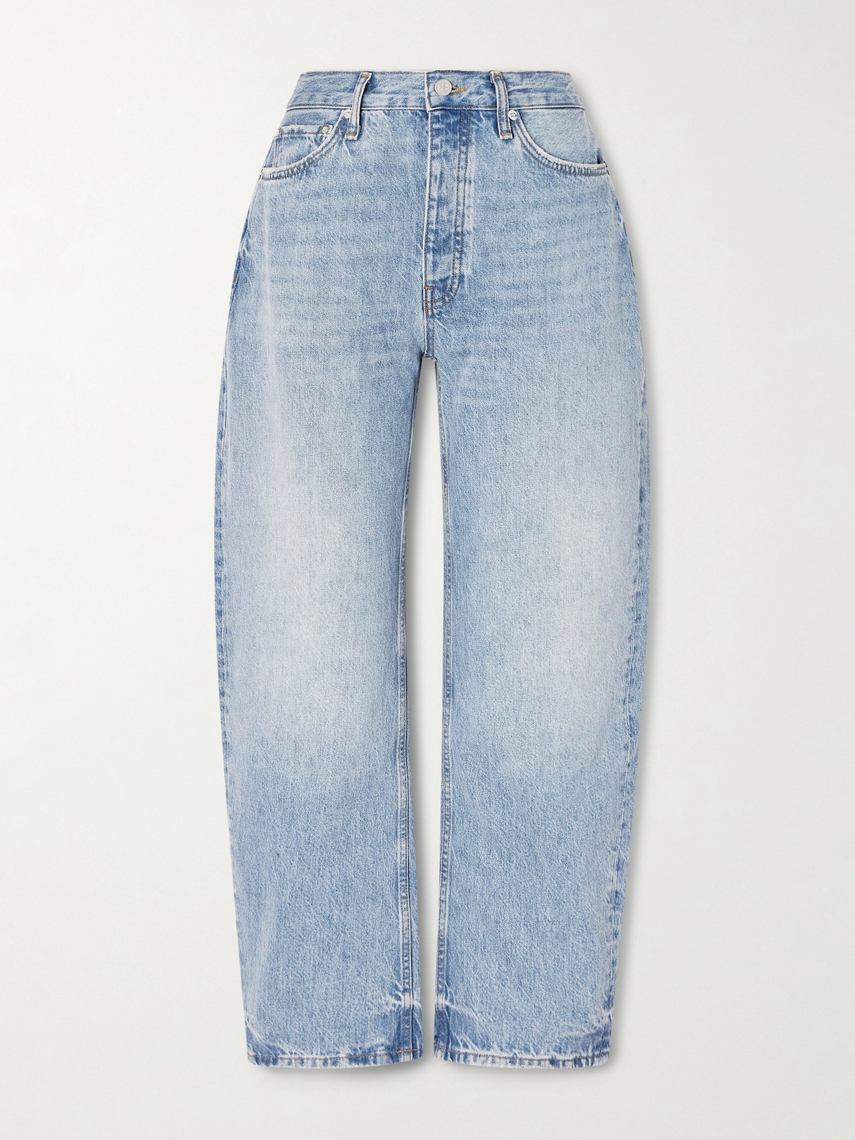 Anine Bing Fritz High-rise Barrel-leg Jeans In Blue