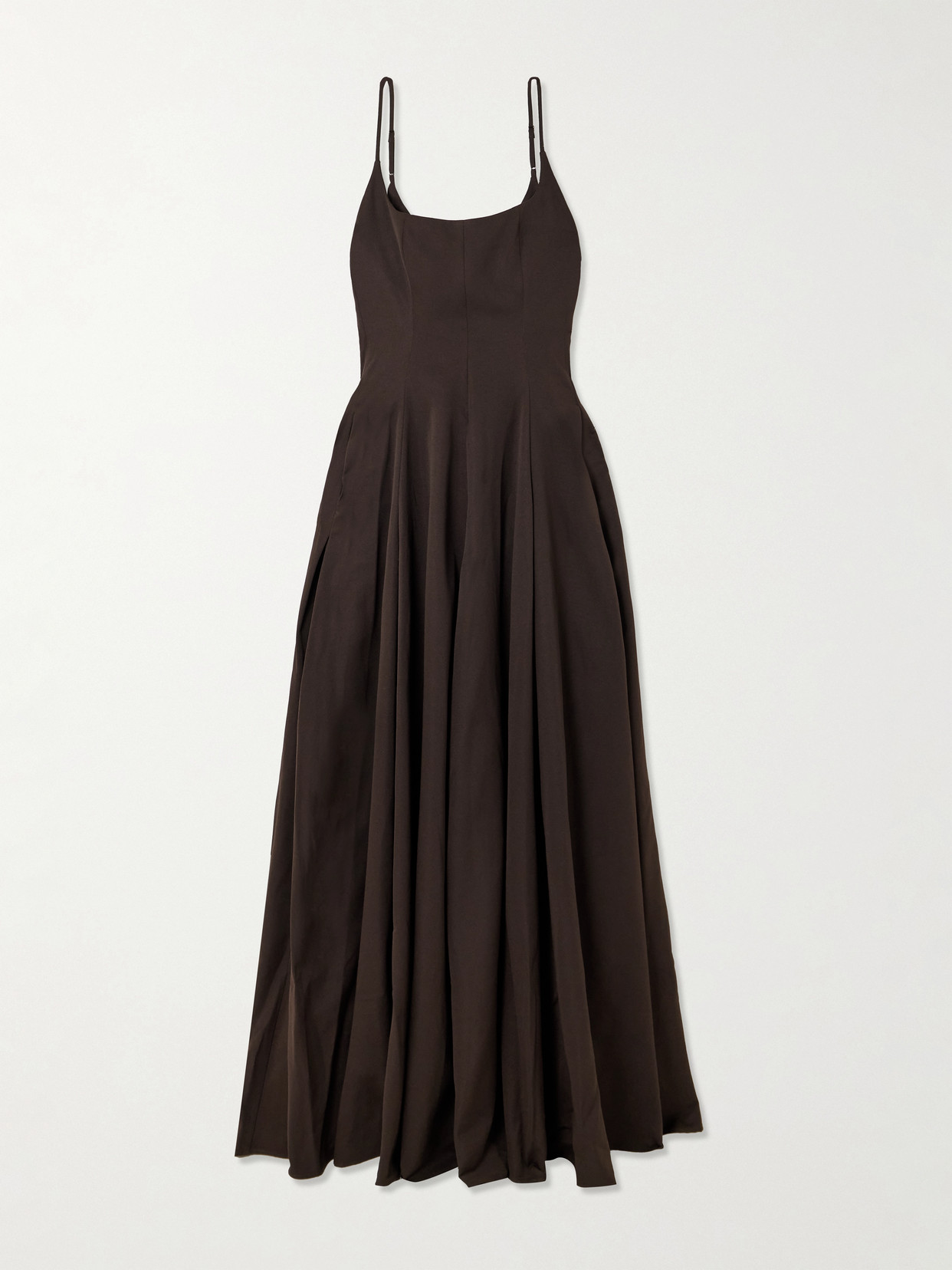 Staud Joy Cotton-blend Faille Maxi Dress In Black