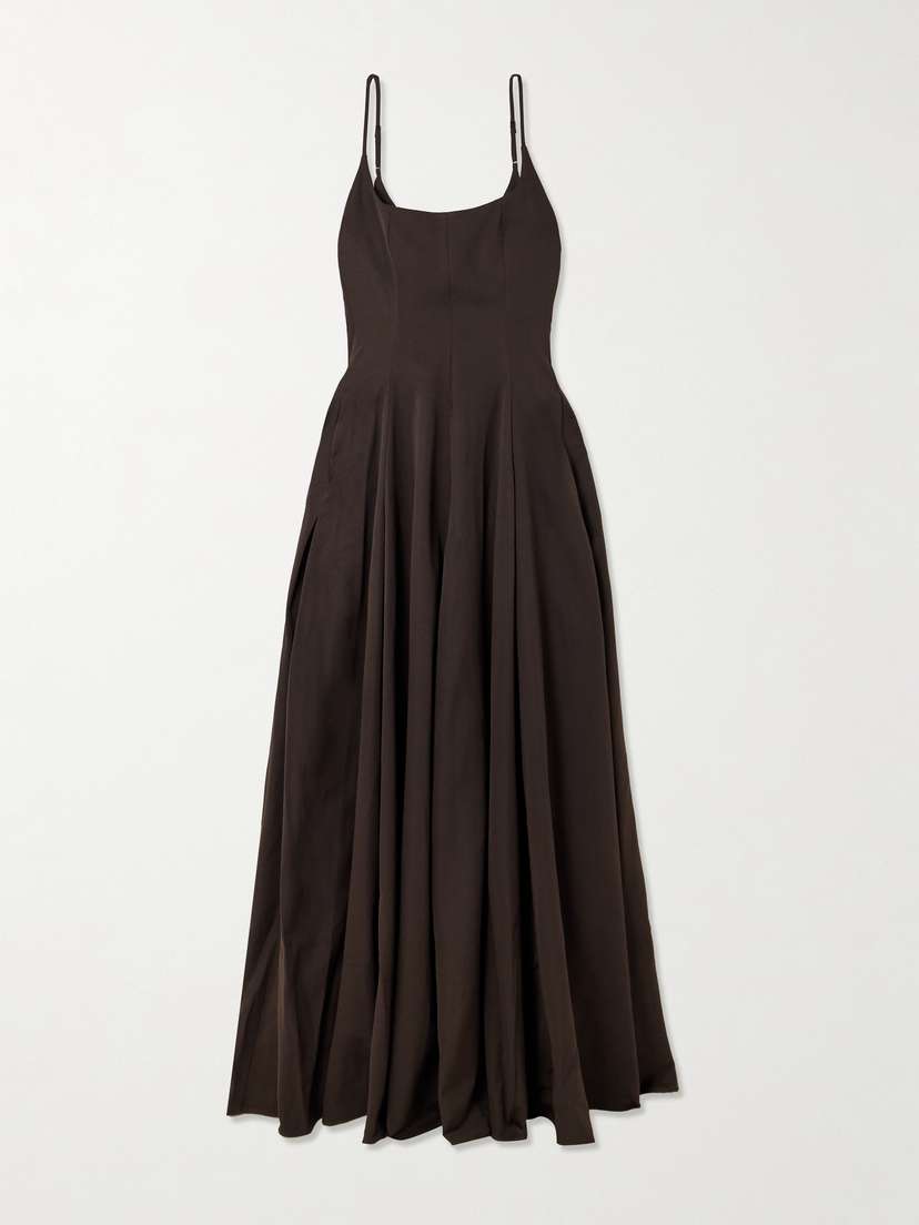 Staud Joy Cotton-blend Faille Maxi Dress