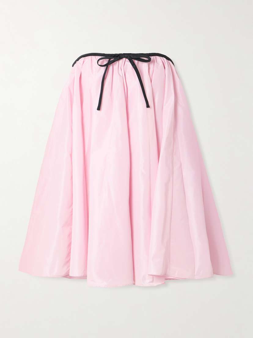 Staud Sofia Strapless Bow-detailed Taffeta Mini Dress