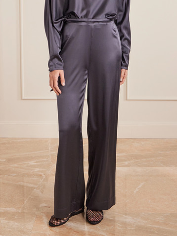 Staud Stroll silk-blend satin wide-leg pants