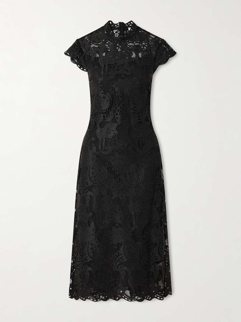 Staud Rosaline Guipure Lace Midi Dress
