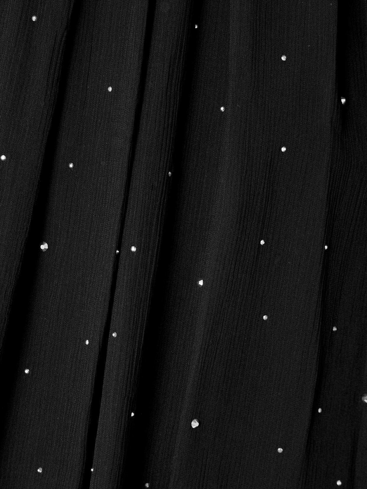 Staud Roux Crystal-embellished Gathered Crepon Mini Dress In Black