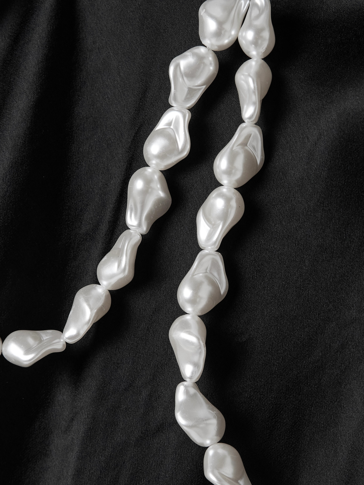 Staud Cadence Faux Pearl-embellished Satin Maxi Dress In Black