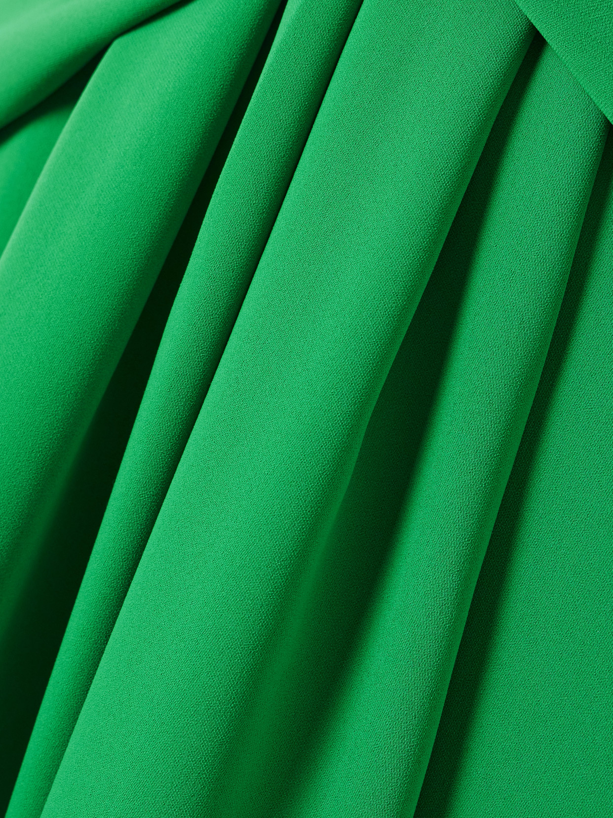 Johanna Ortiz Excepionalidad Cutout Ruched Silk-crepe Turtleneck Maxi Dress In Green