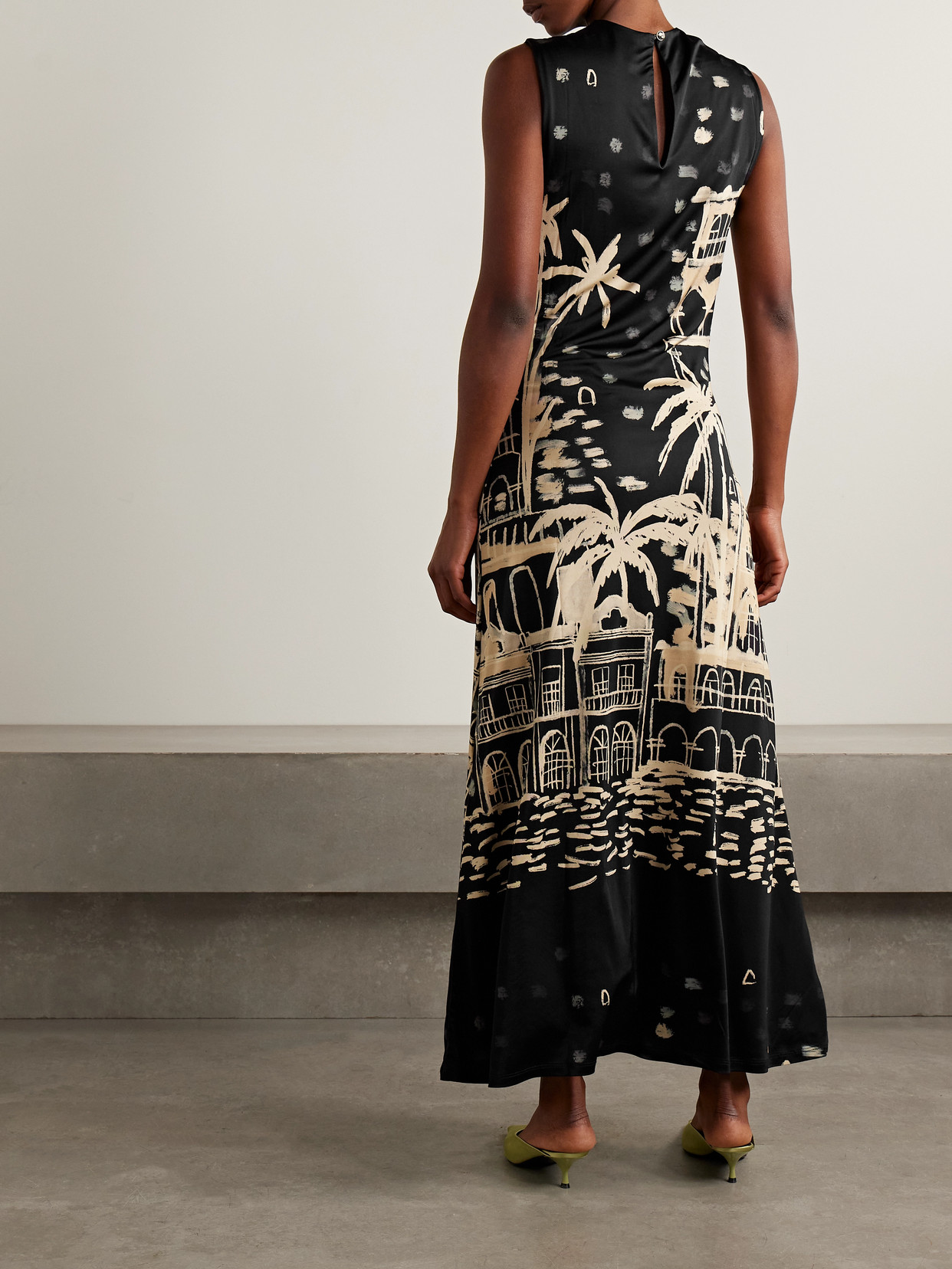 Johanna Ortiz Cardinal Direction Printed Satin-jersey Maxi Dress In Multi