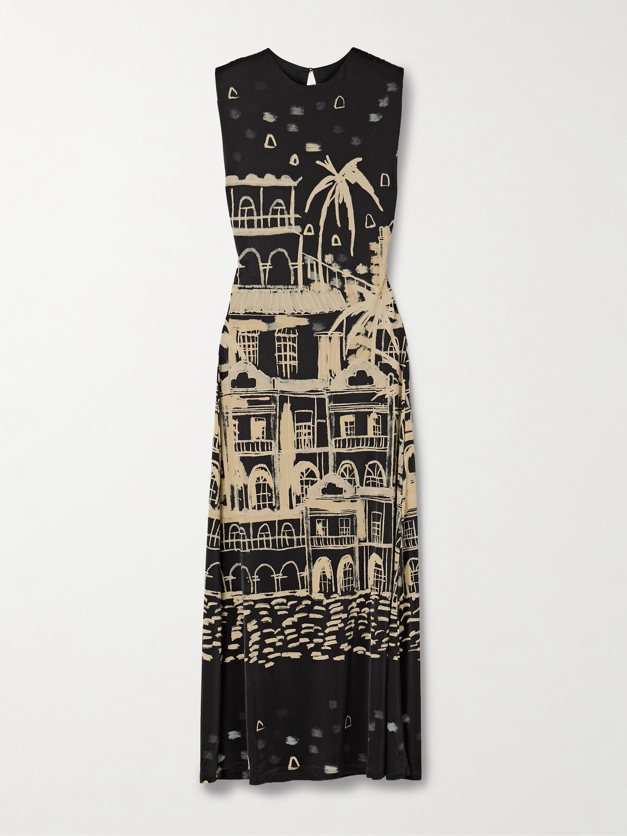 Johanna Ortiz Cardinal Direction Printed Satin-jersey Maxi Dress In Multi