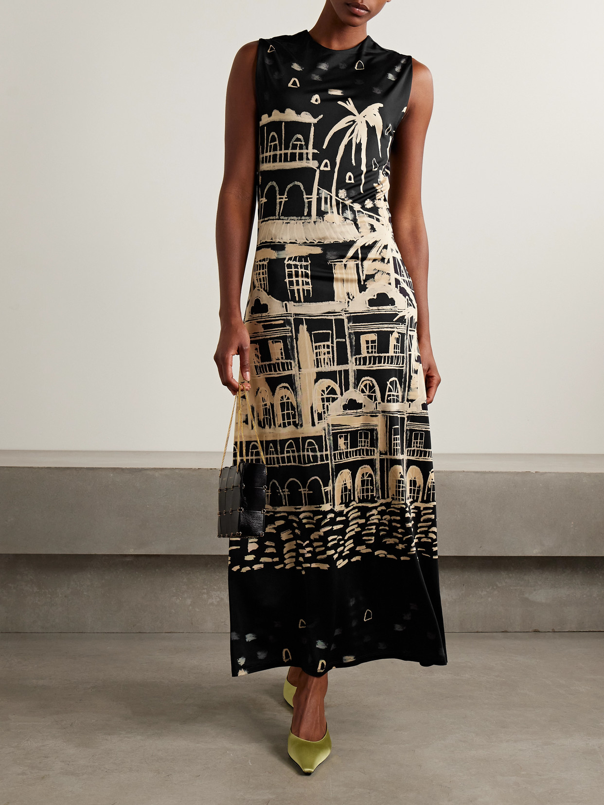 Johanna Ortiz Cardinal Direction Printed Satin-jersey Maxi Dress In Multi