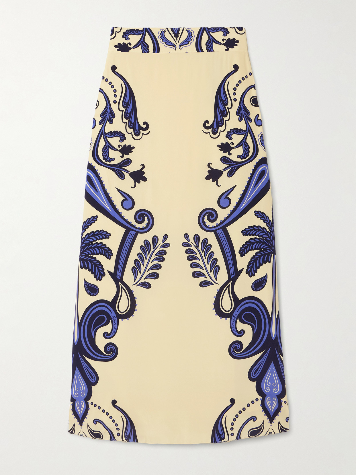 Johanna Ortiz Everywhere Printed Silk Crepe De Chine Maxi Skirt In Neutral