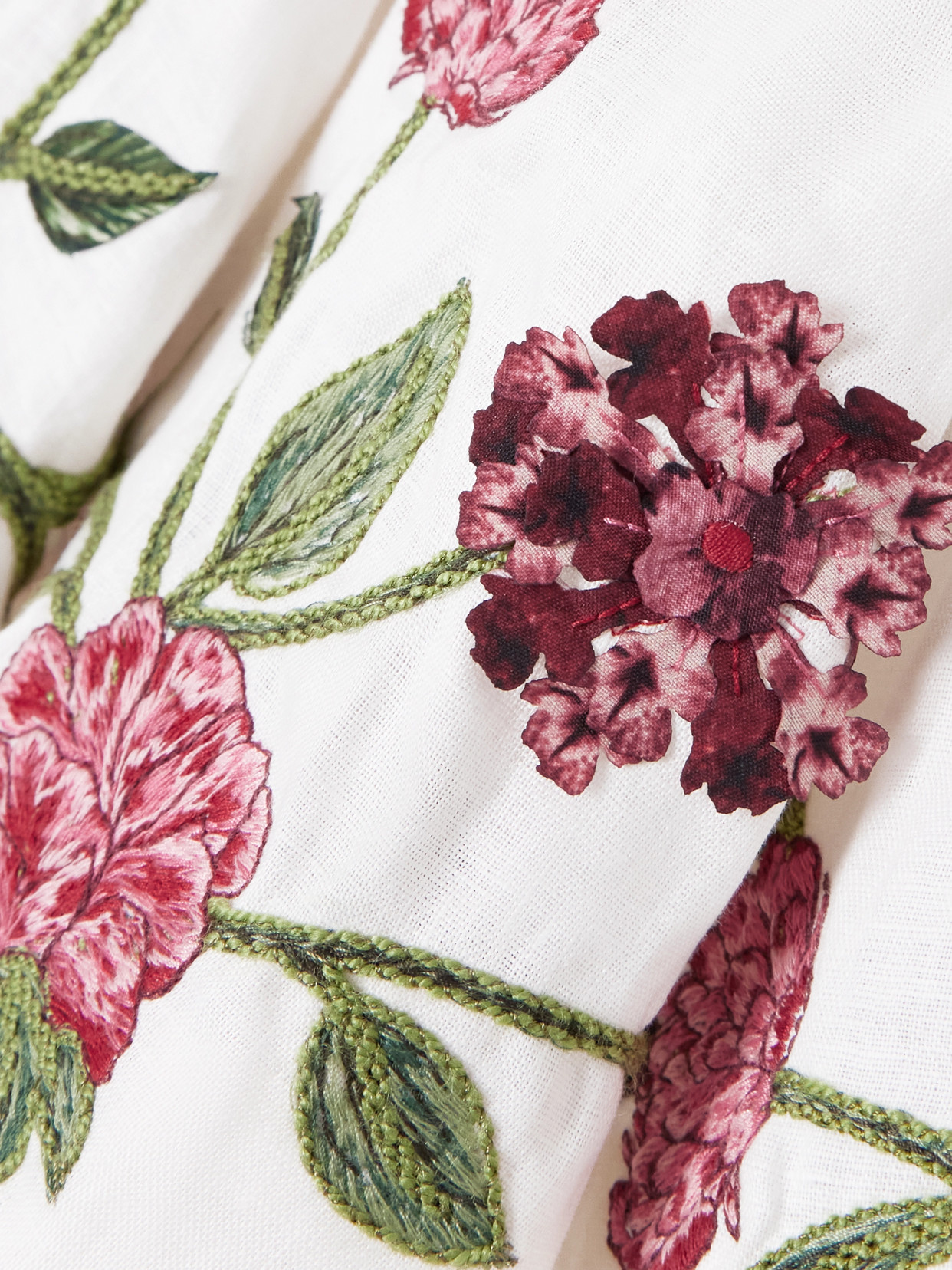 Agua By Agua Bendita Cerezo Appliquéd Embroidered Linen Mini Skirt In Multi