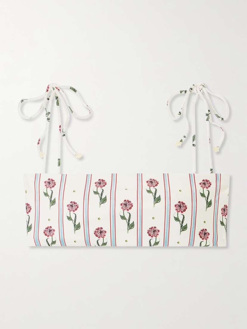 Agua by Agua Bendita Primavera Printed Recycled Bikini Top