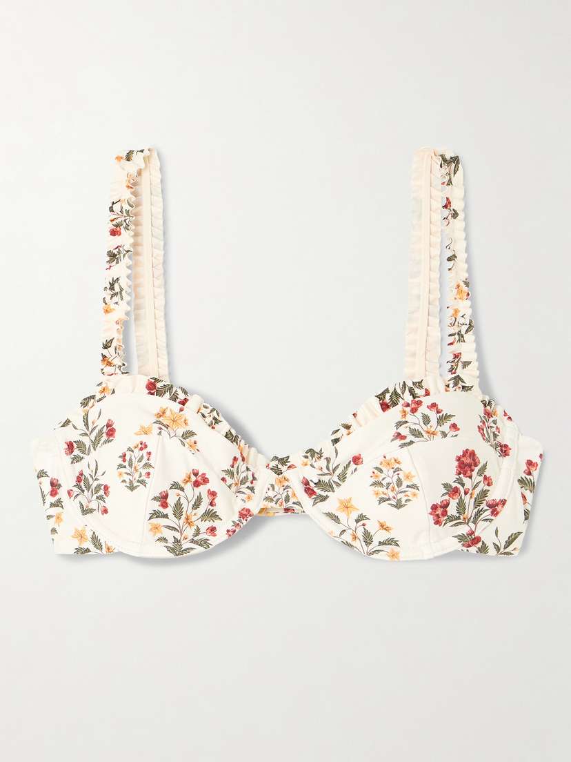 Agua by Agua Bendita Agraz Andes Floral-print Stretch Recycled Balconette Bikini Top