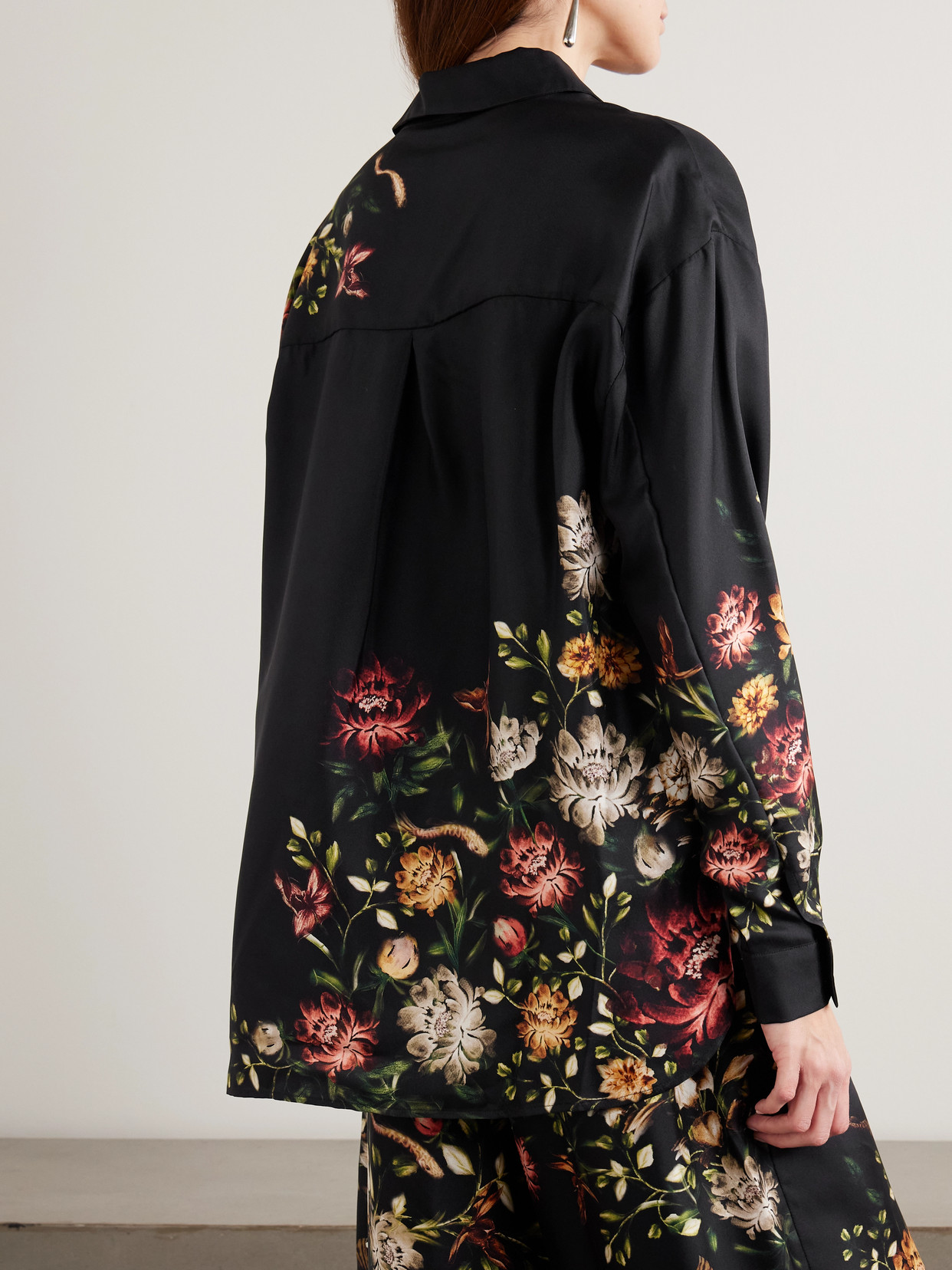 Cecilia Paramo Floral-Print Silk-Twill Shirt