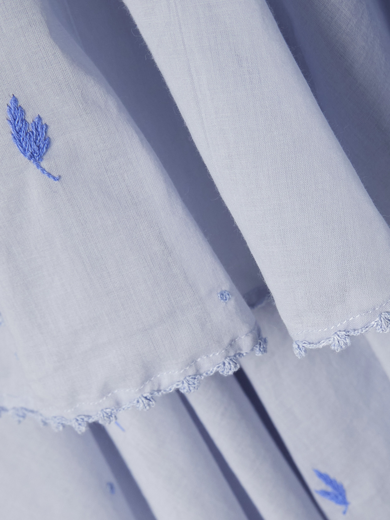 Constance Gathered Tiered Embroidered Cotton-Voile Midi