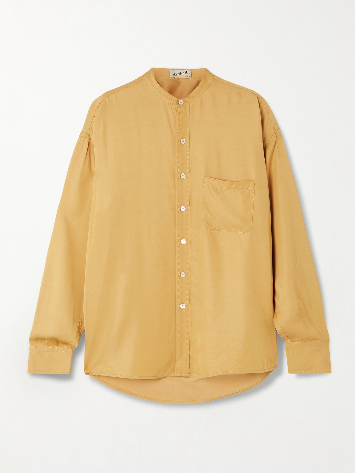 Sanderlak Satin-twill Shirt In Yellow