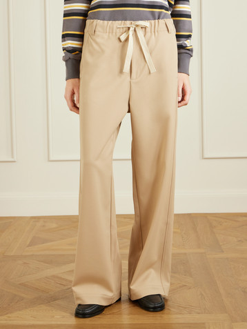 SANDERLAK Twill wide-leg pants