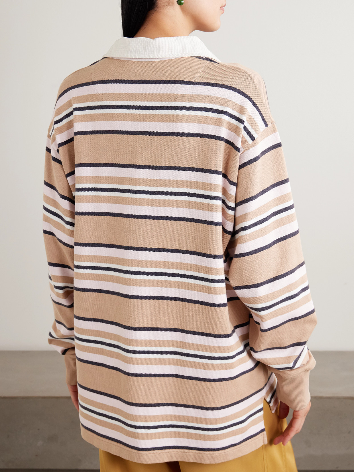 Striped Cotton-Jersey Polo