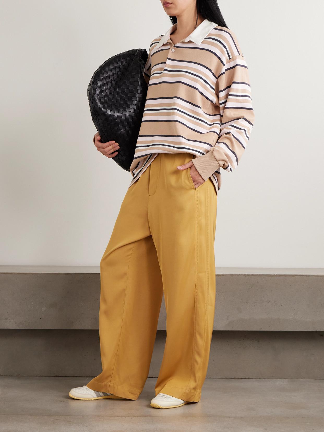 Striped Cotton-Jersey Polo