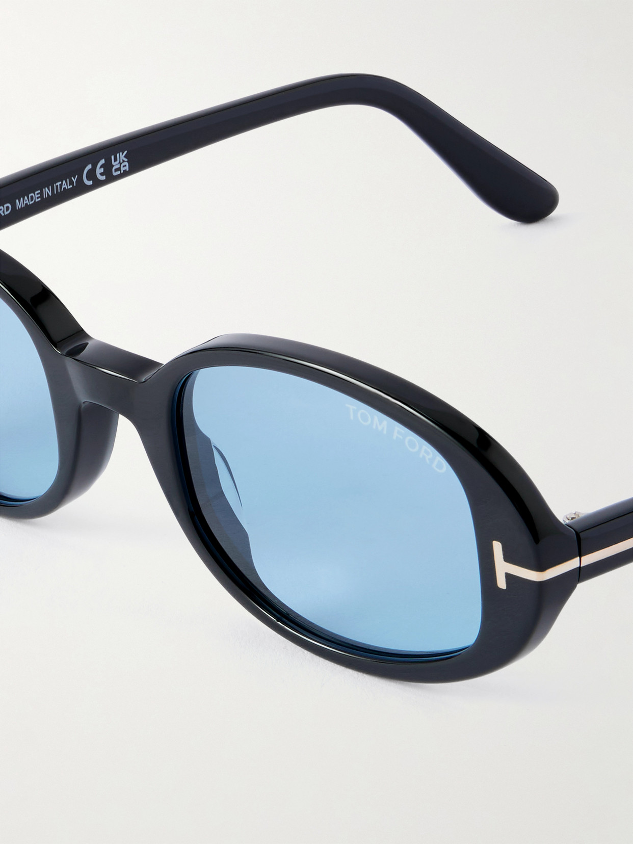 Tom Ford Iggy Oval-frame Acetate Sunglasses In Black