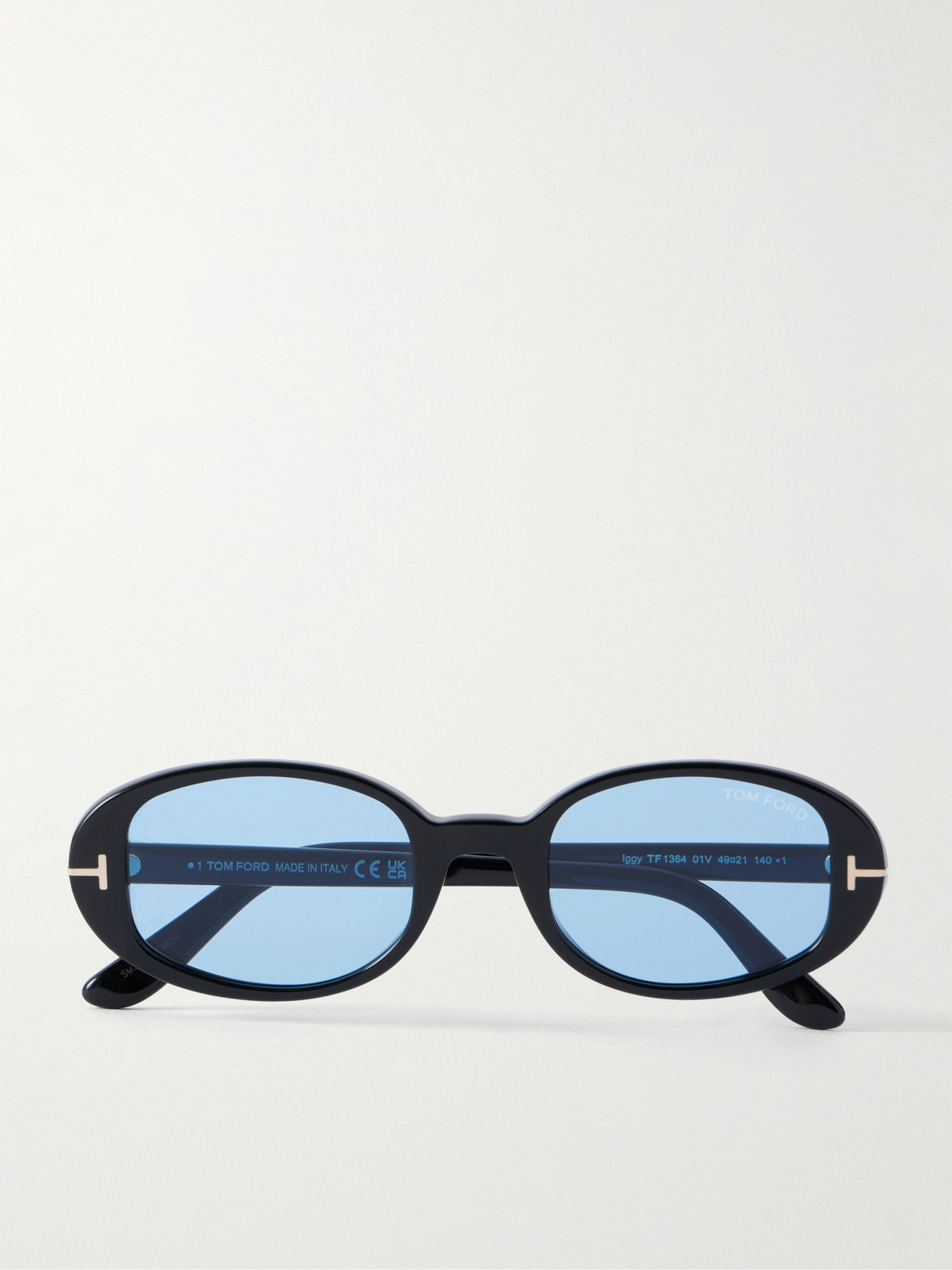 Tom Ford Iggy Oval-frame Acetate Sunglasses In Black