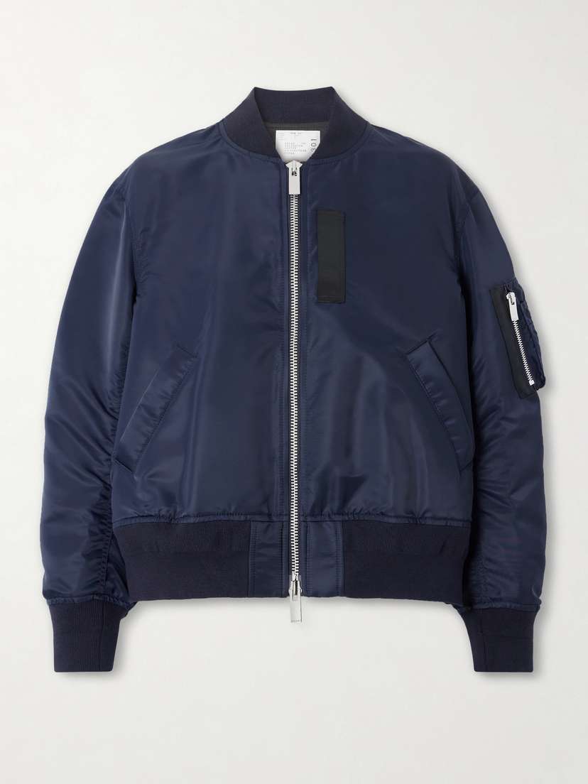 Sacai Pleated Padded Shell Bomber Jacket