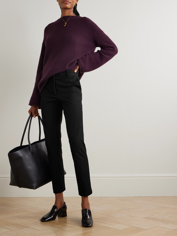 JOSEPH Coleman cropped stretch-twill slim-leg pants