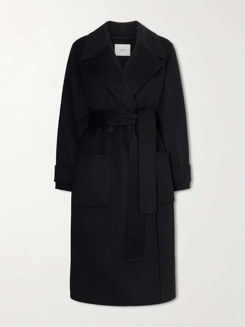 Joseph Arlina Belted Wool And Cashmere-blend Coat