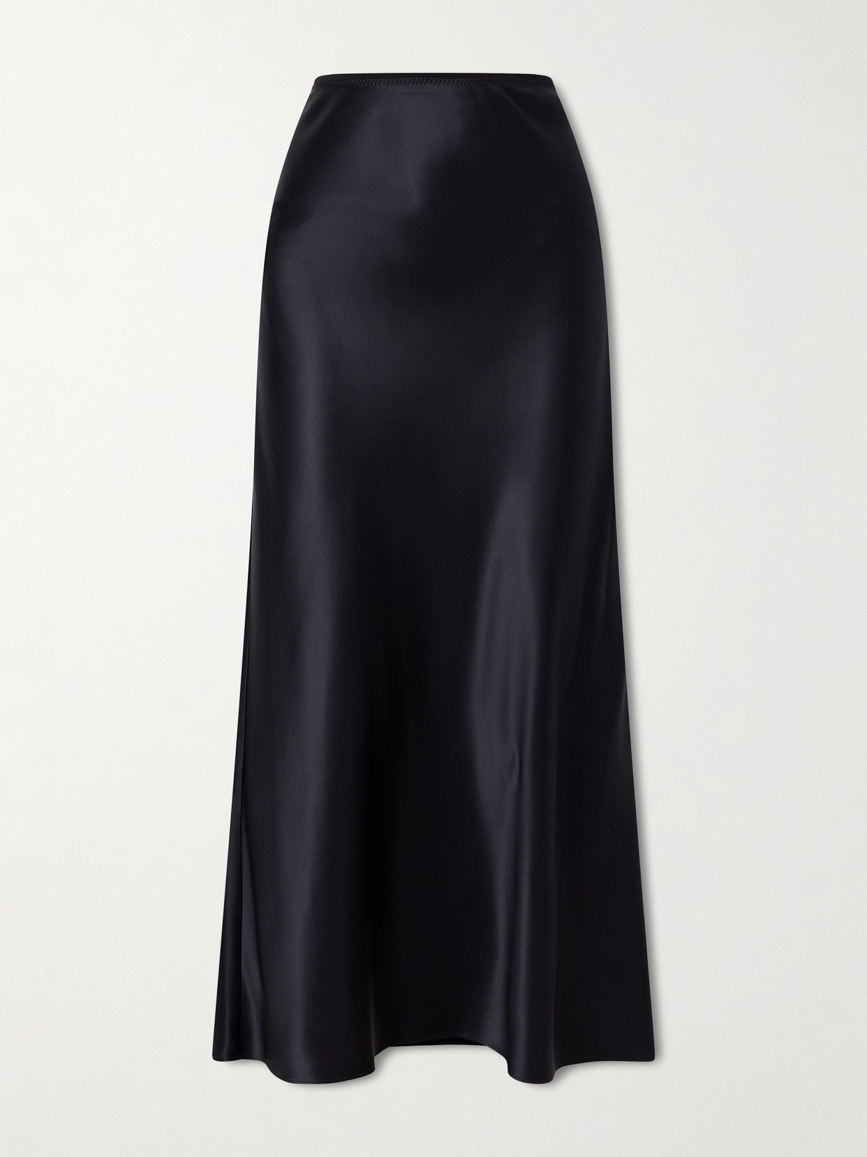 Joseph Isaak Silk-satin Maxi Skirt In Black