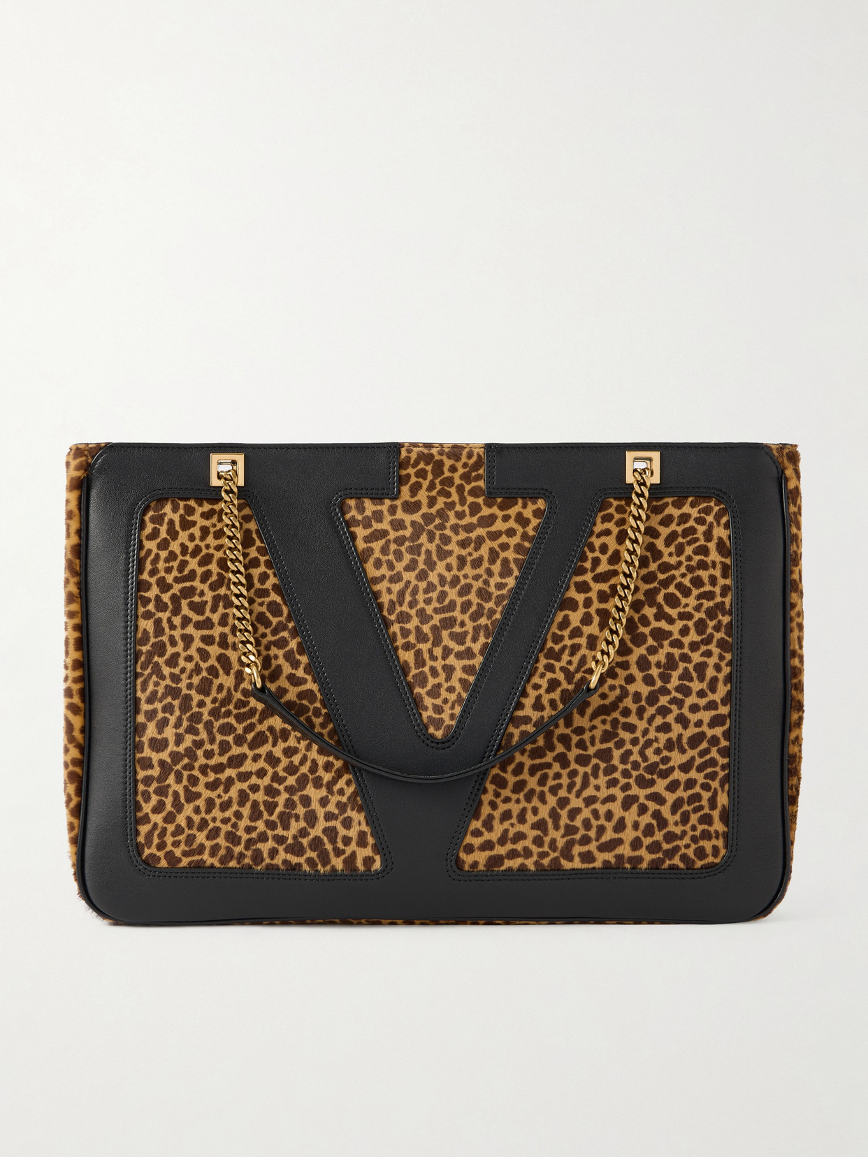 Valentino Garavani Viva Superstar Medium Shopping Bag In Calfskin With Pony Effect In Multi