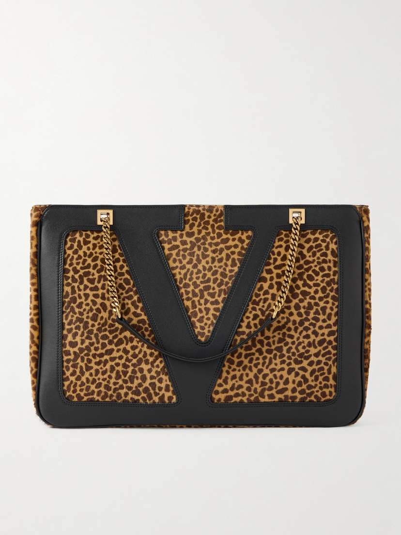 Valentino Garavani Viva Superstar Medium Leopard-print Calf Hair Shoulder Bag