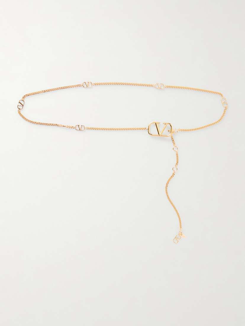 Valentino Garavani Vlogo Gold-tone Belt