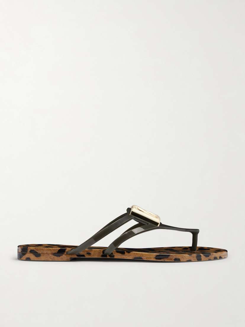 Dolce & Gabbana Embellished Rubber Sandals