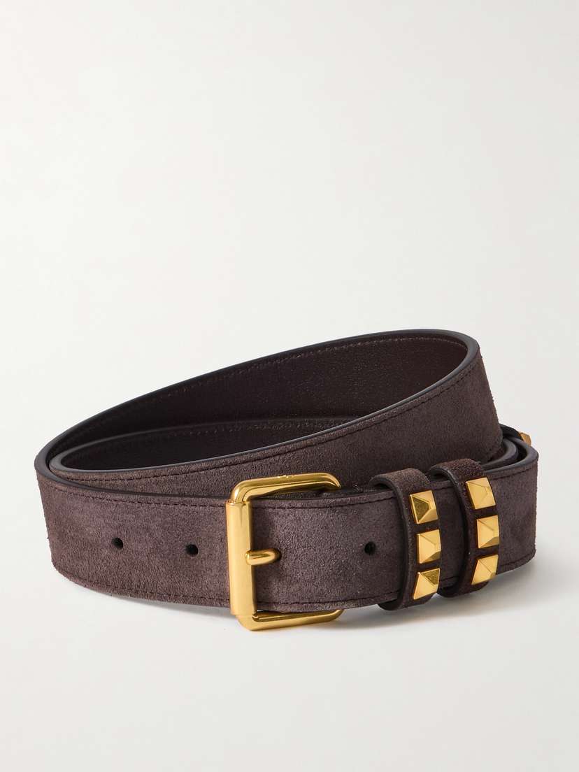 Valentino Garavani Embellished Suede Belt