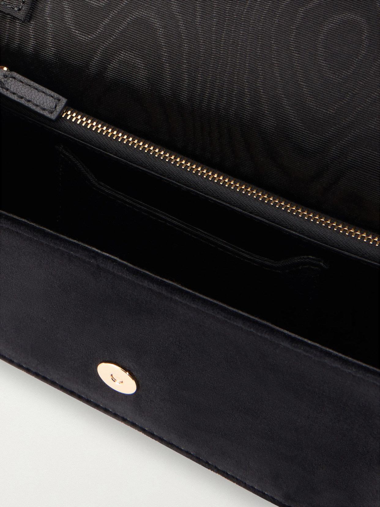 Garavani - Vlogo Signature Mini Bow-Detailed Velvet Shoulder Bag