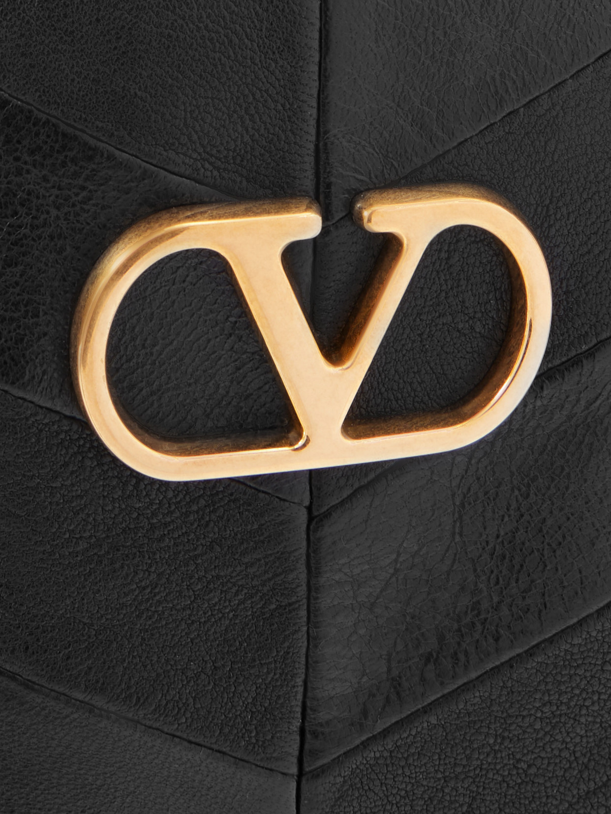 Valentino Jean Chain-detailed Paneled Leather Tote In Black