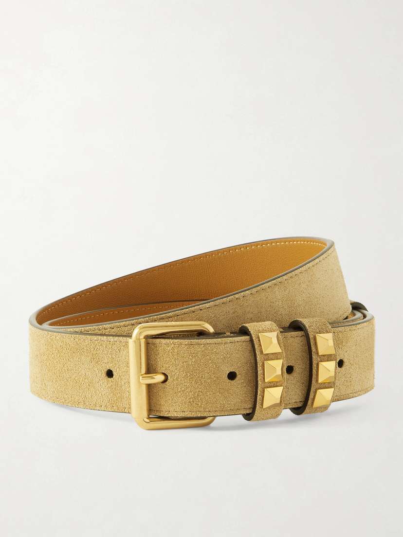 Valentino Garavani — Embellished suede belt