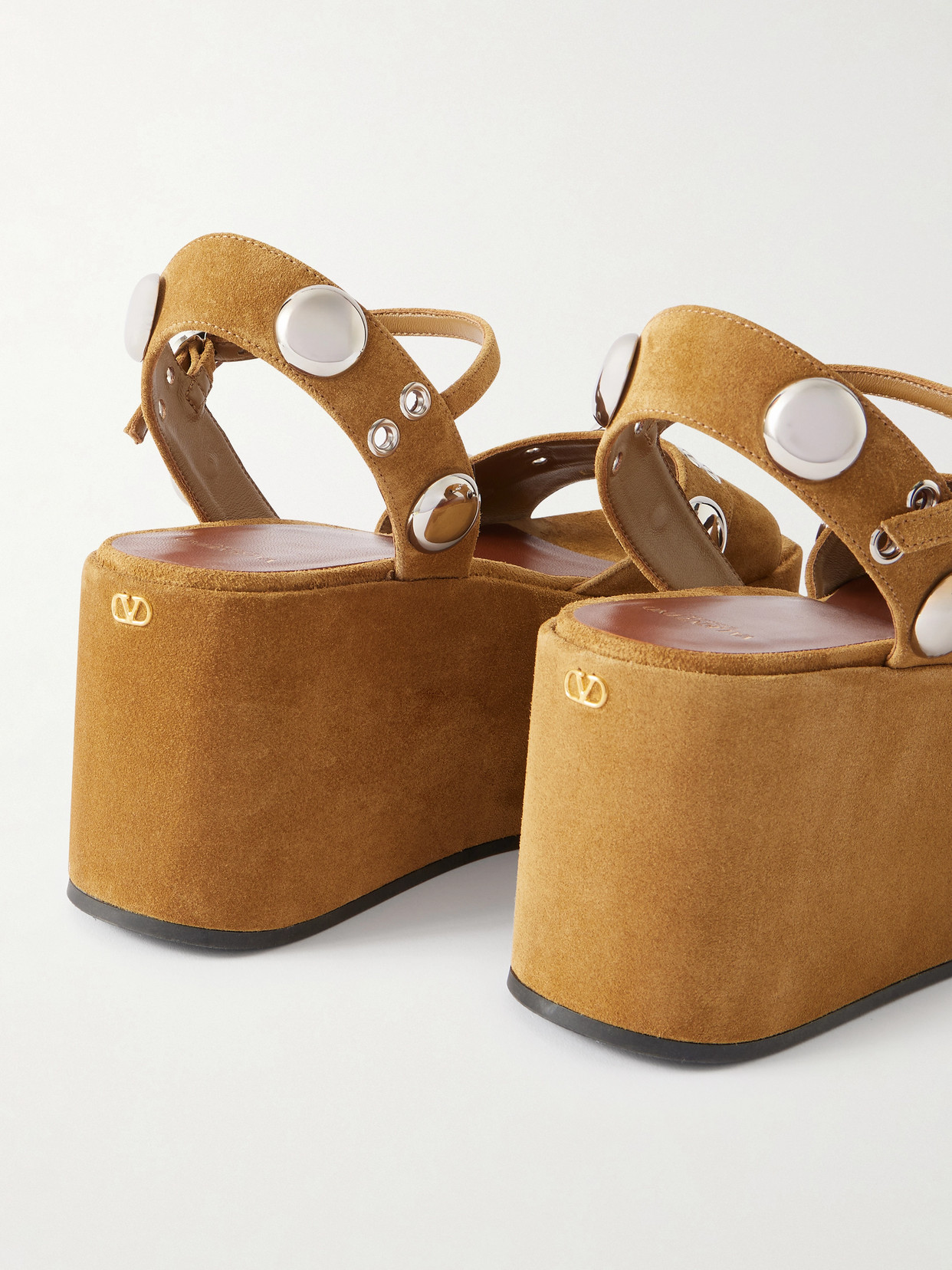 Garavani - Nellcôte Embellished Suede Platform Sandals