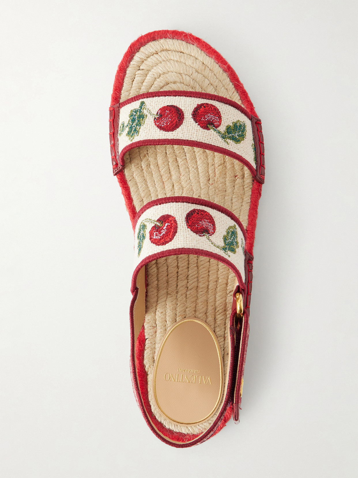 Valentino Garavani Cherryfic Double Strap Slingback Espadrille Sandal In Multi