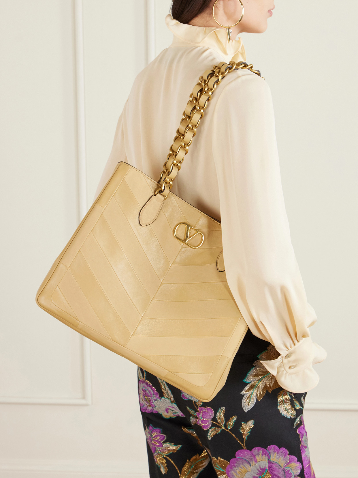 Garavani - Jean Paneled Leather Tote