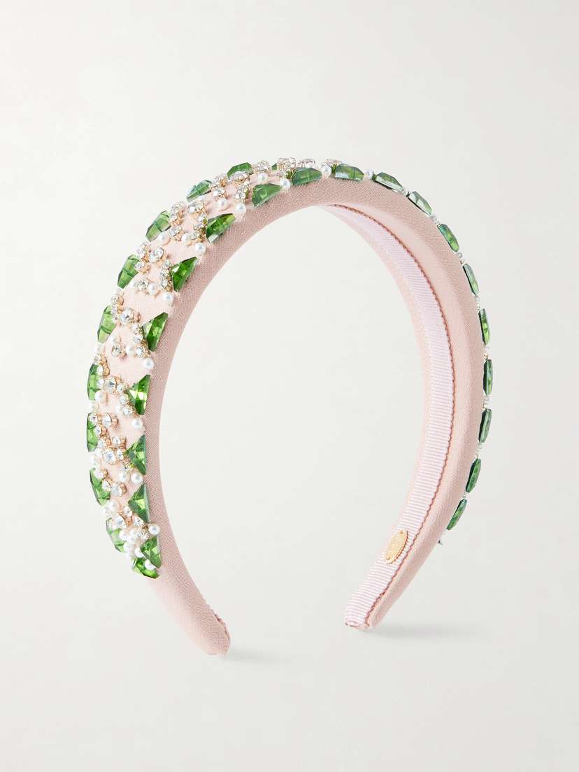 Valentino Garavani Embellished Wool And Silk-blend Headband