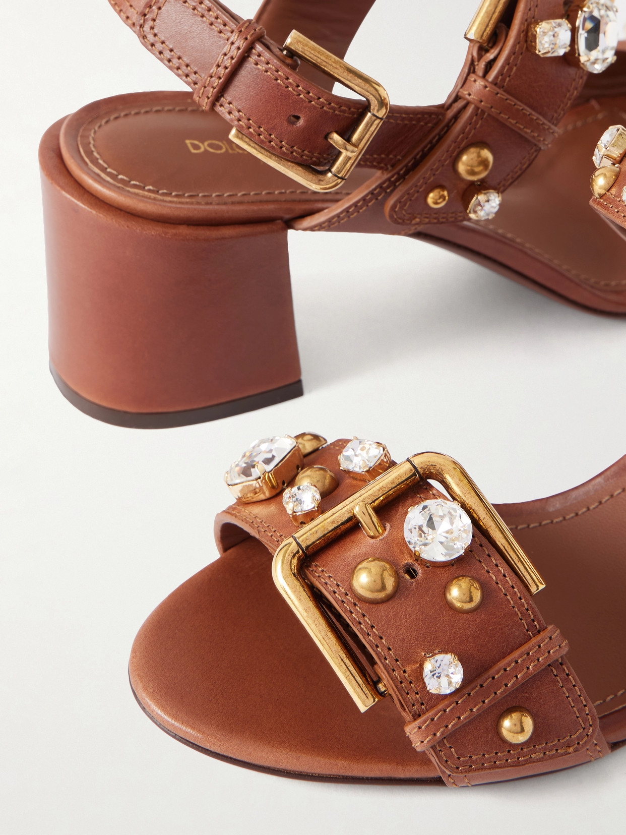 Embellished Leather Slingback