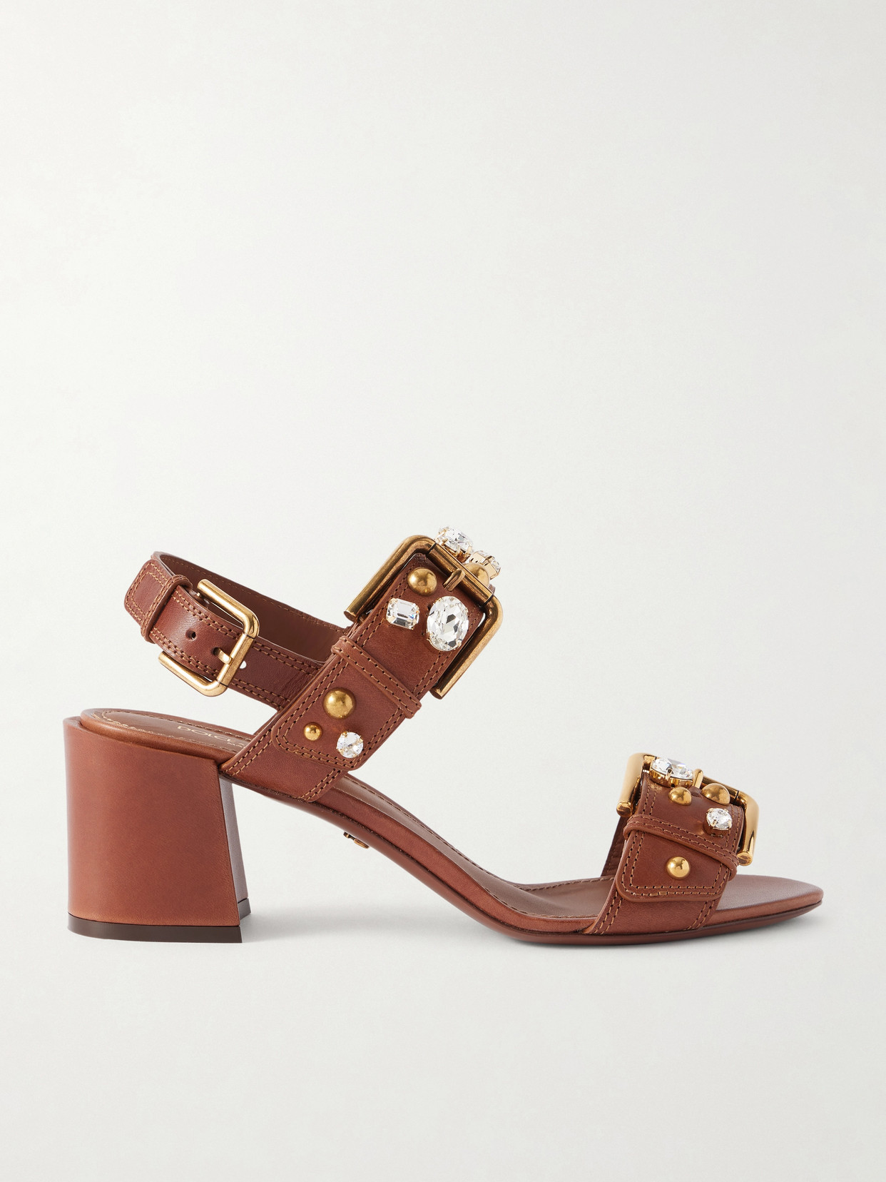 Embellished Leather Slingback
