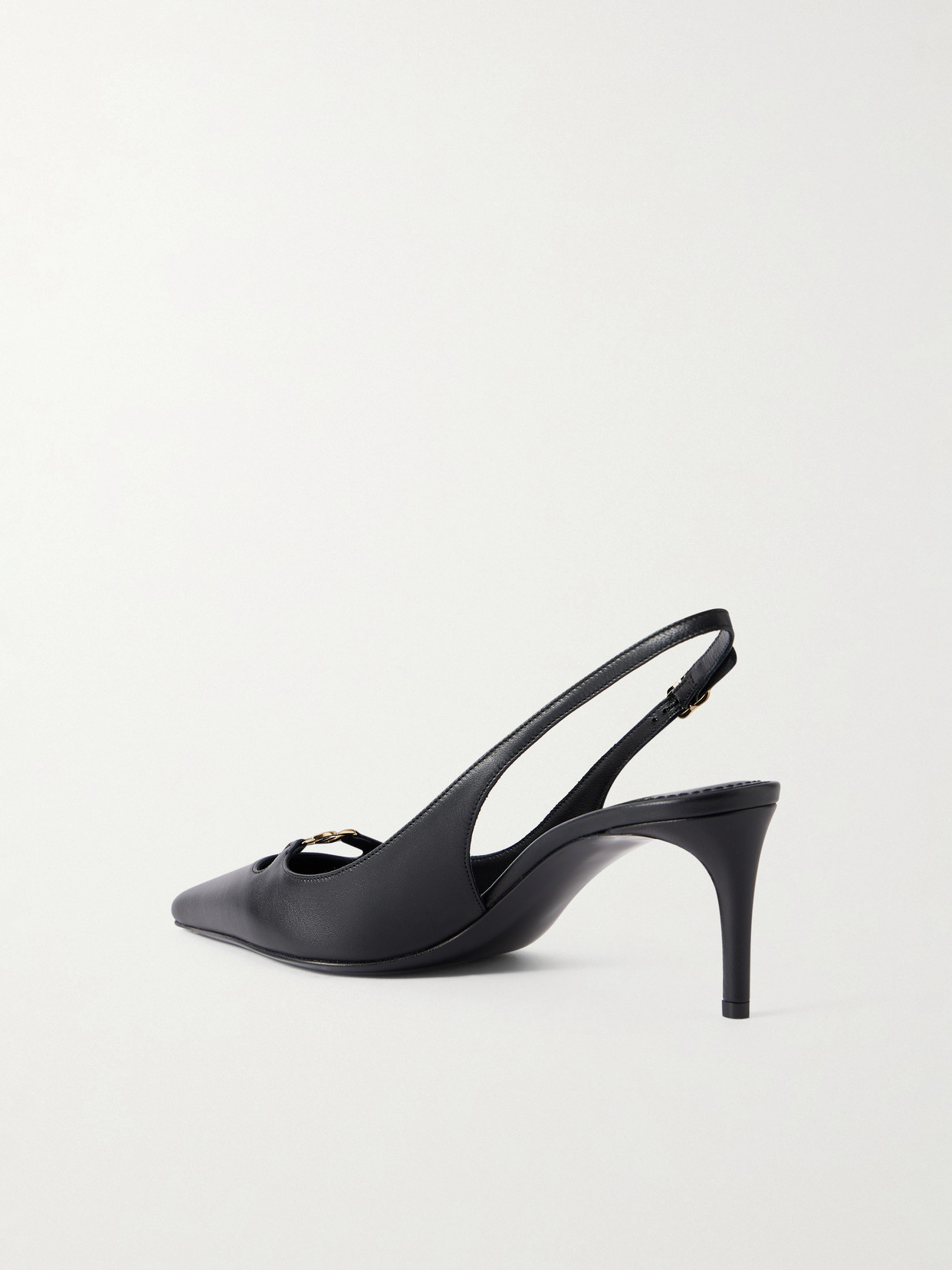 Embellished Leather Slingback